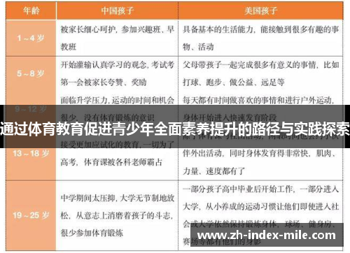通过体育教育促进青少年全面素养提升的路径与实践探索